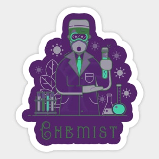 Chemistry's An Art Too. The Official Release Design That Makes You King. Cook, Bake, Brew, It's All About Science! Sticker